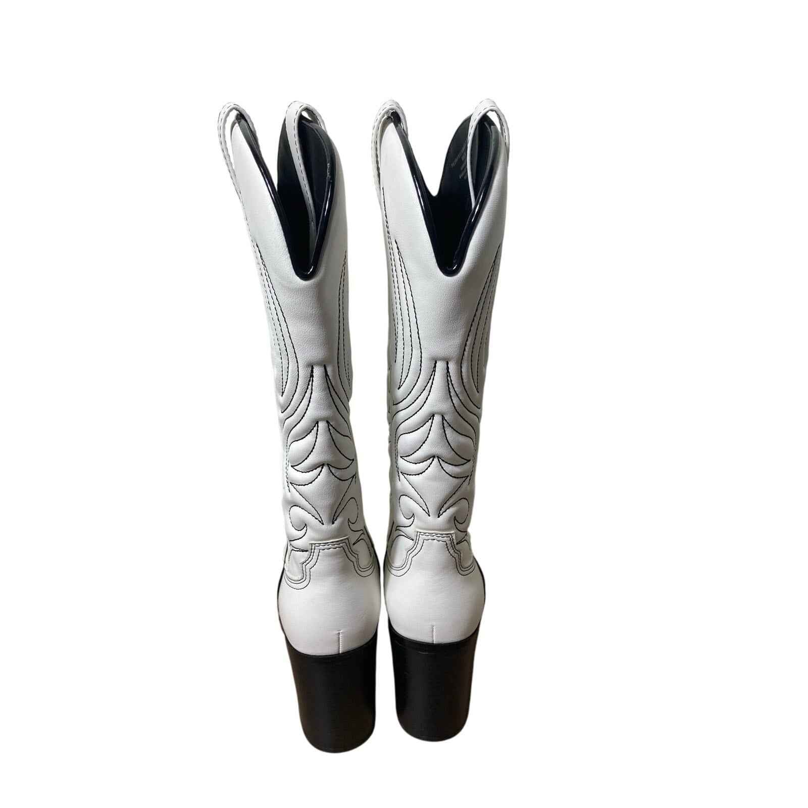 NWOB Katy Perry White The Zania Western Boot Sz 6