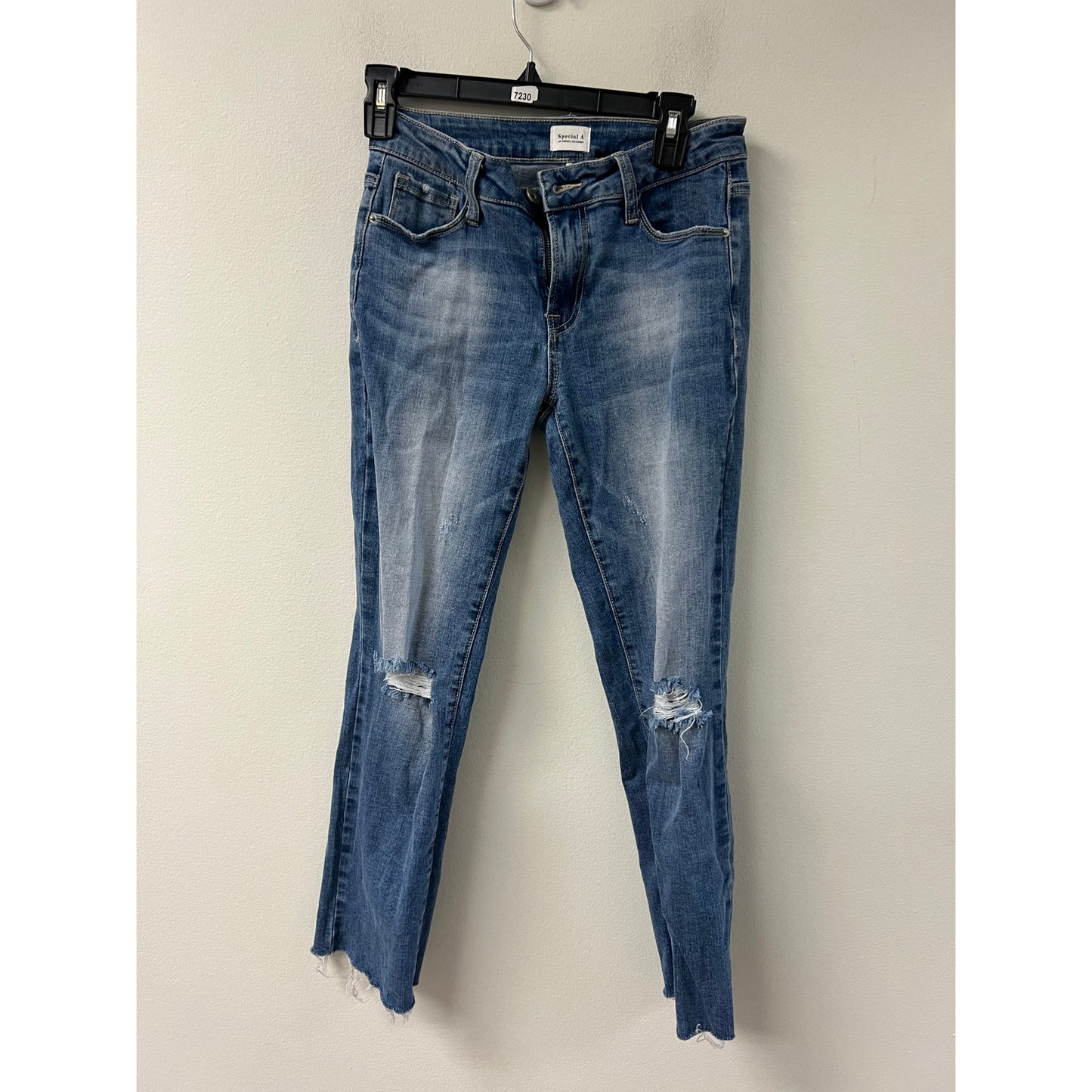 Special A Ripped Straight Leg Blue Jeans Sz 3