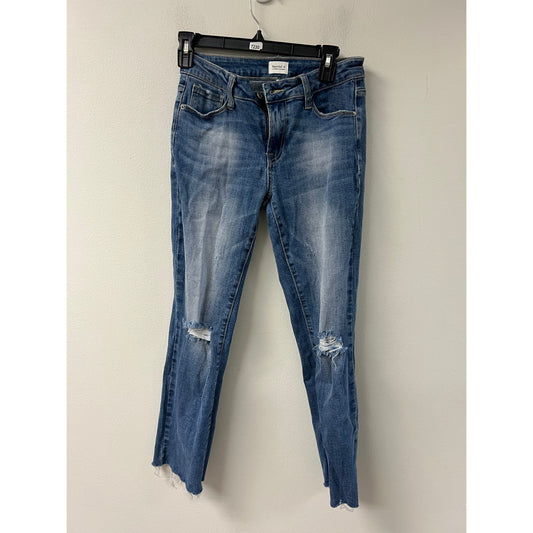 Special A Ripped Straight Leg Blue Jeans Sz 3