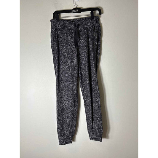 Lululemon Black White Pull On Athletic Joggers sz 6