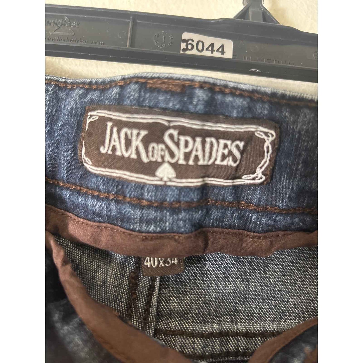 Jack of Spades Dark Wash High Roller Straight Leg Blue Jeans Sz 40x34