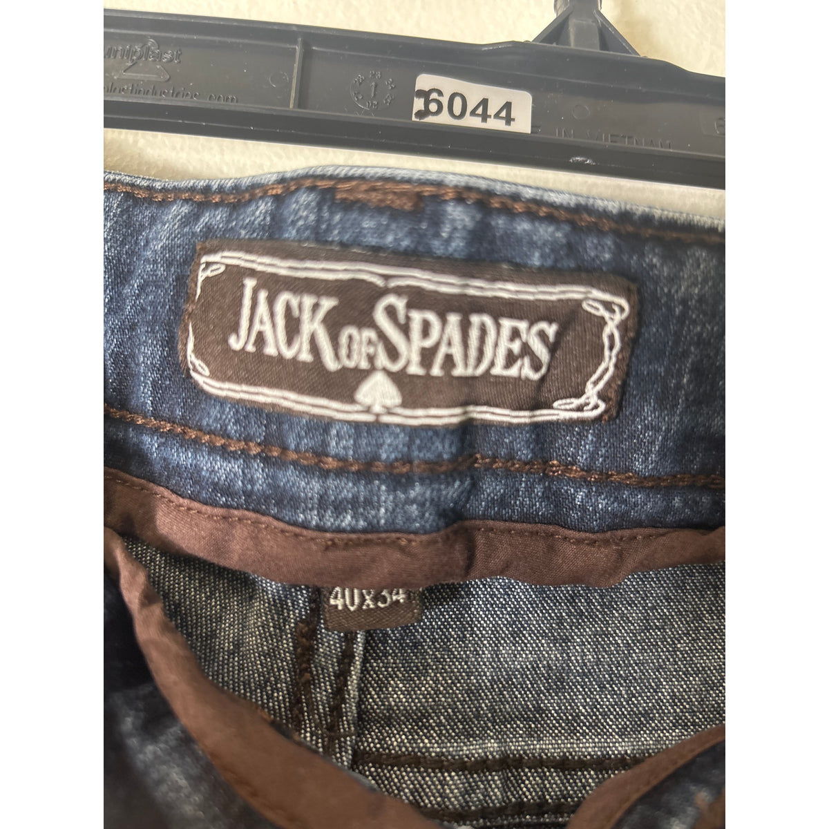 Jack of Spades Dark Wash High Roller Straight Leg Blue Jeans Sz 40x34