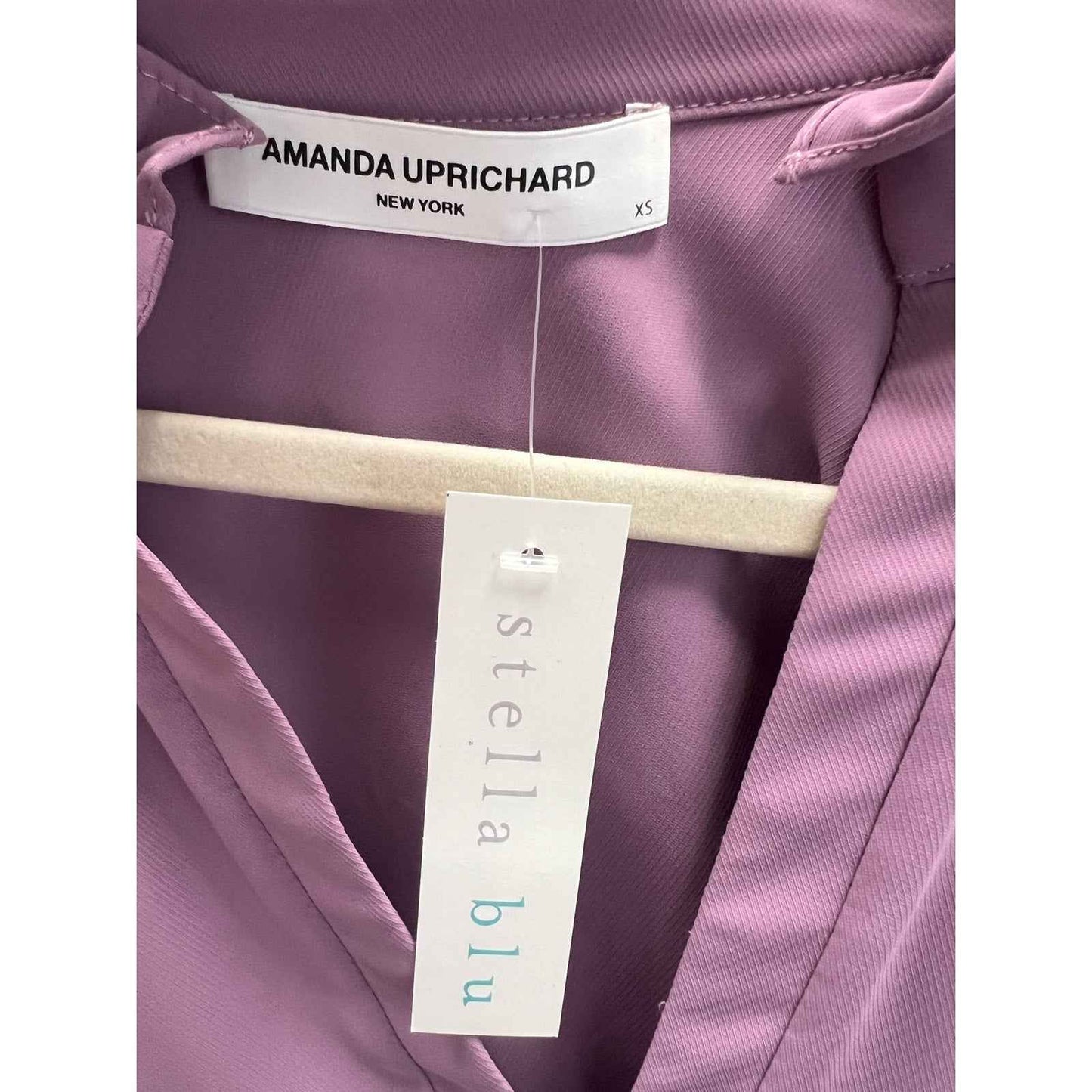NWT Amanda Uprichard Purple VNeck Babydoll Dress size XS