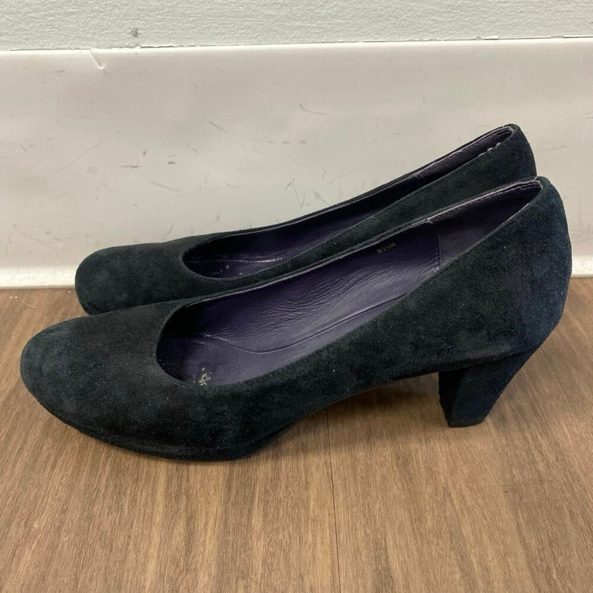 Steve Madden Black Suede Heels Size 8.5