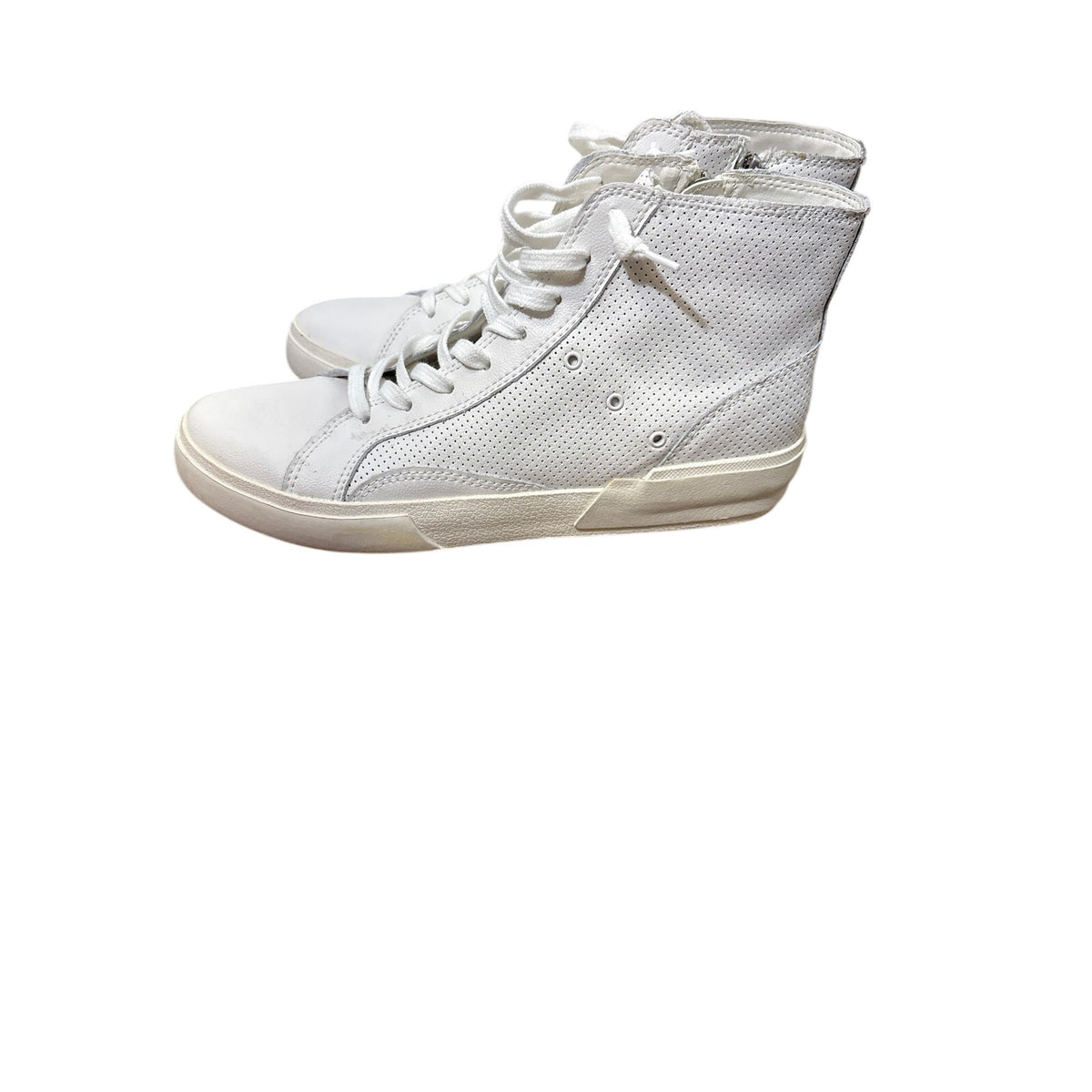 Dolce Vita White Laser Cut High Tops Sz 8.5