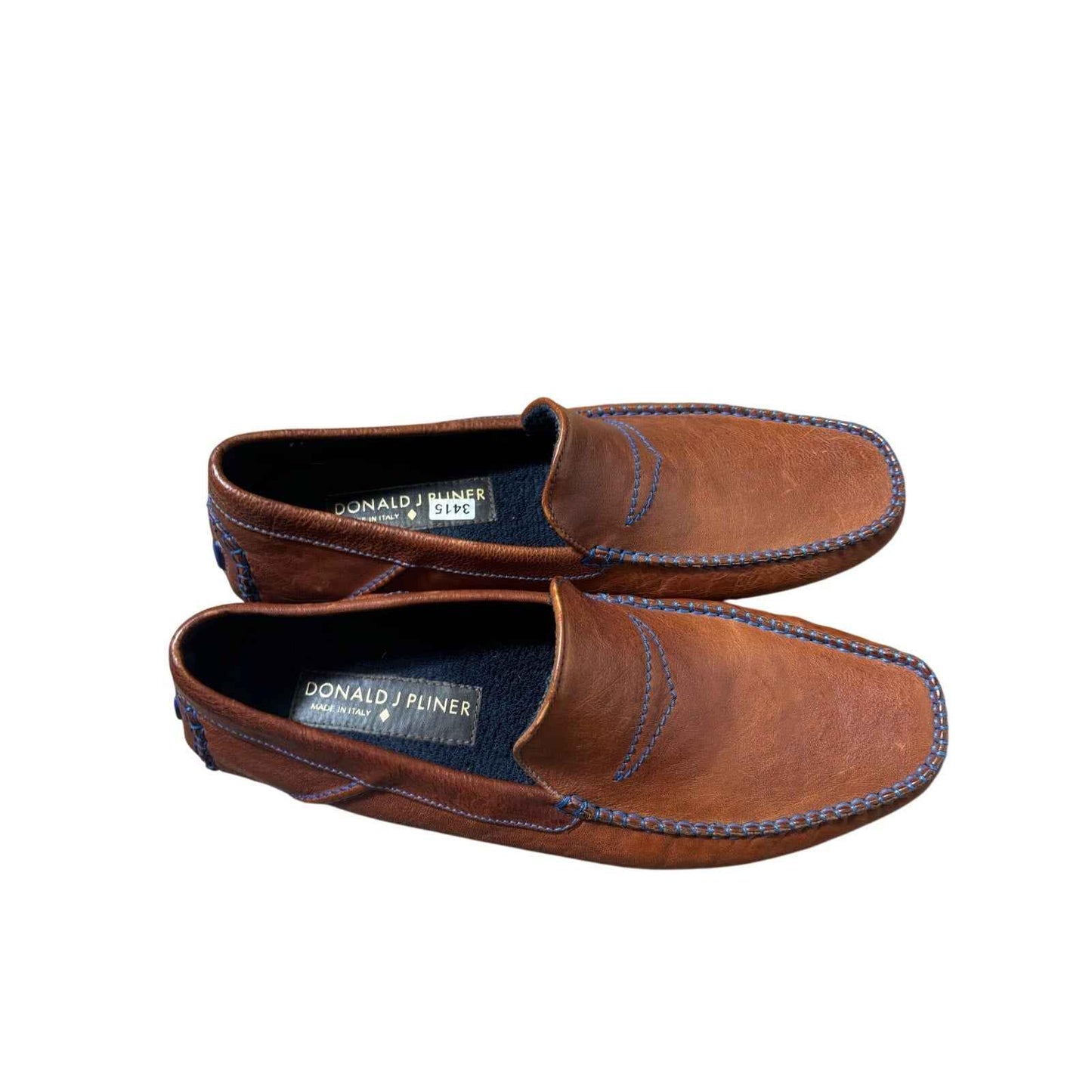 Men's Donald J Pliner Brown Leather Loafer Sz 9