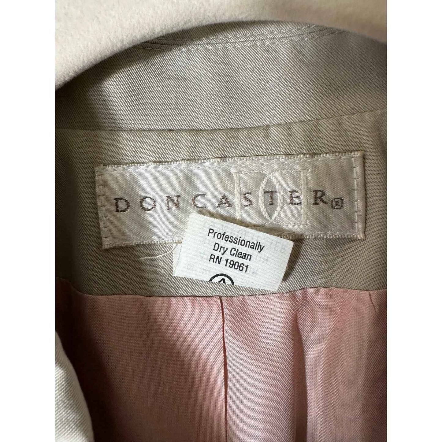 Doncaster Tan Khaki Zip Front Collared Jacket Sz 4