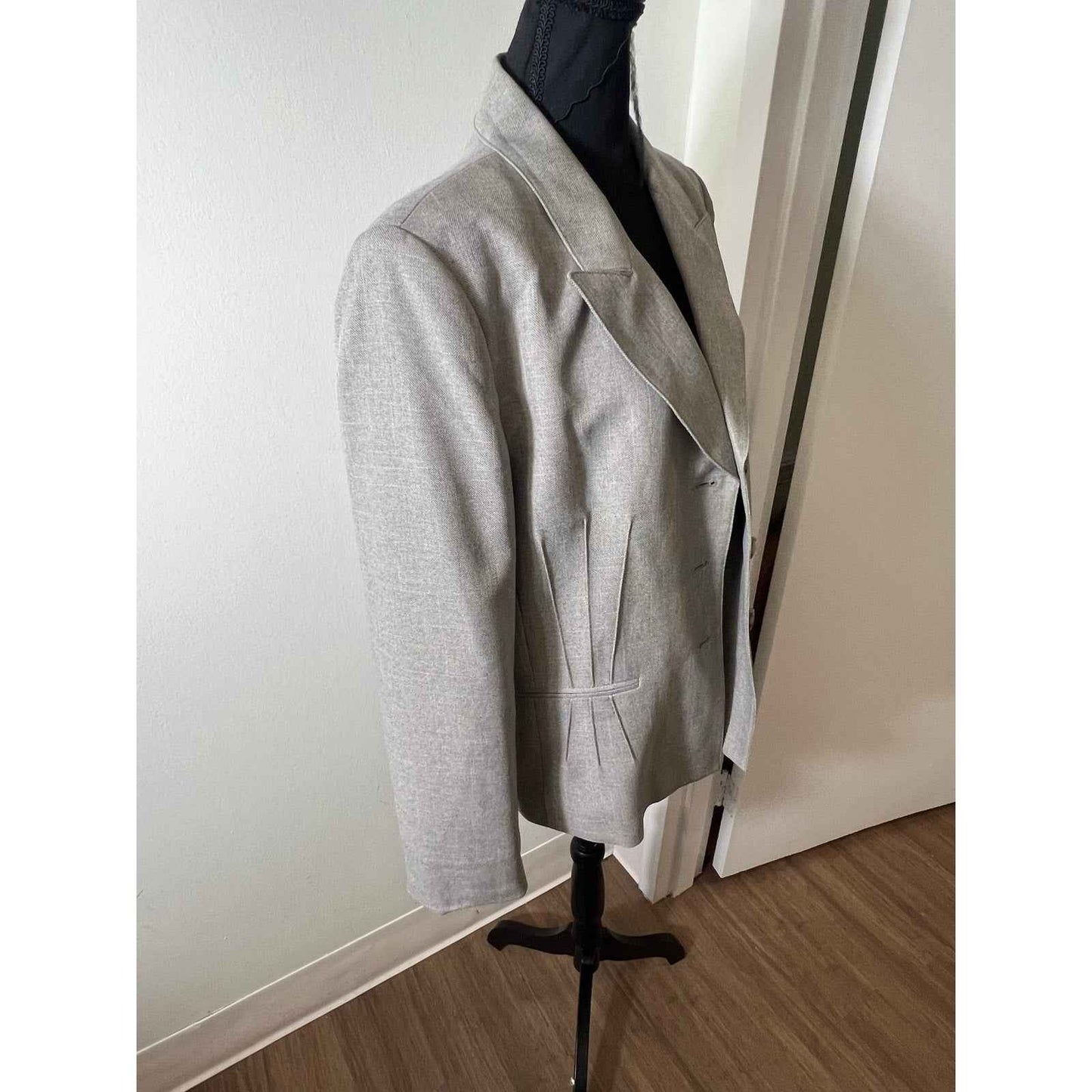 Evan-Picone Gray Polyester Suite Coat and Pants Size 16