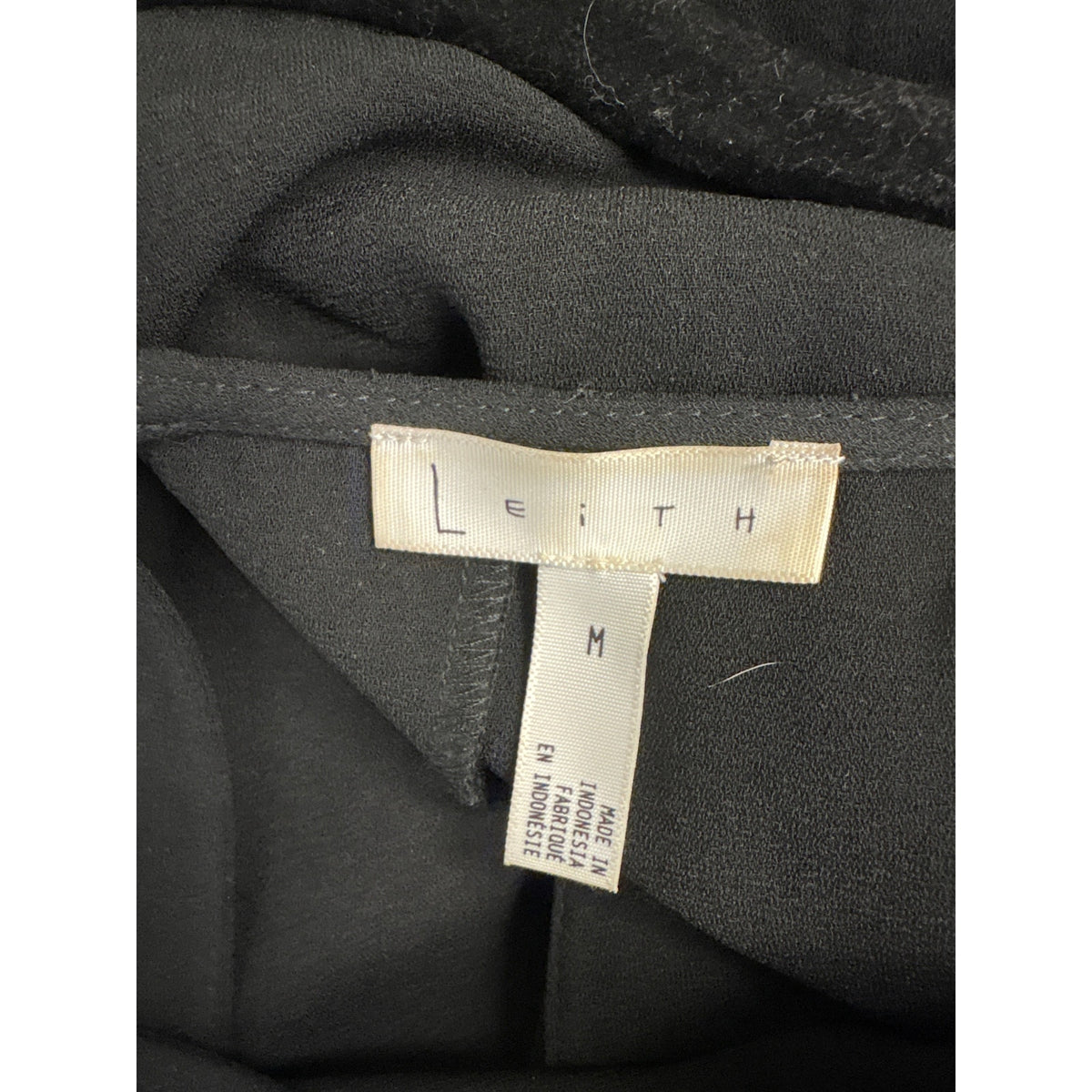 Leith Black 3/4 Sleeve Open Back Mini Dress Sz M