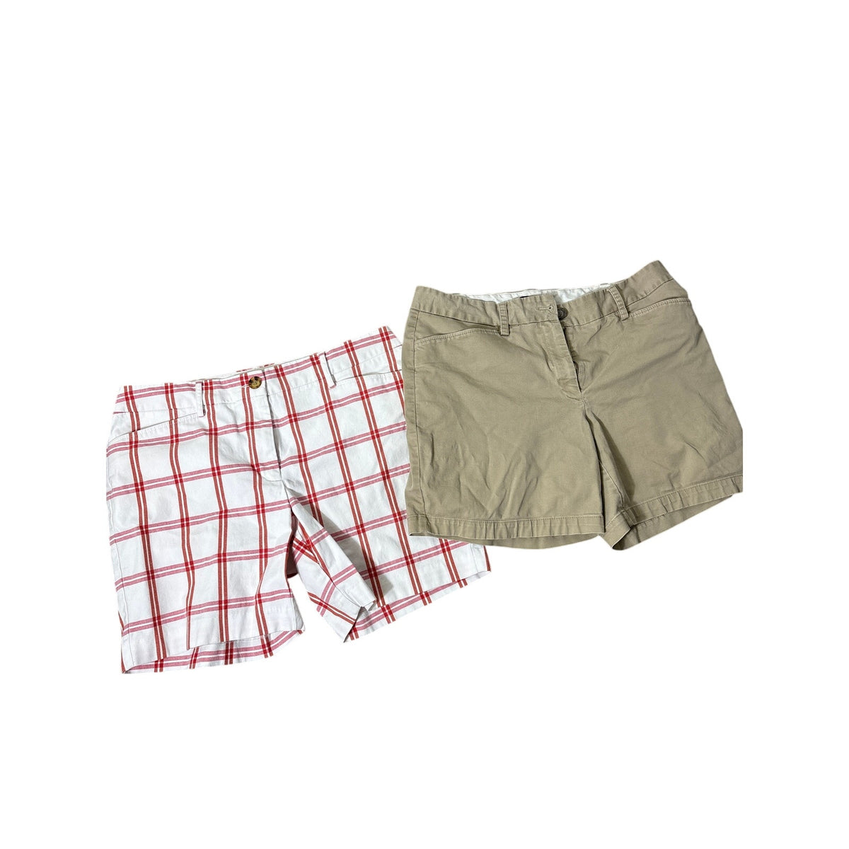 Woman's Bundle of 2 Land's End Cotton Shorts Sz 12