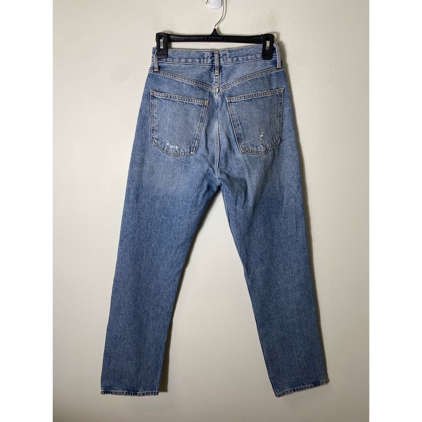 Agolde Blue Button Fly Distressed Jeans Sz 26