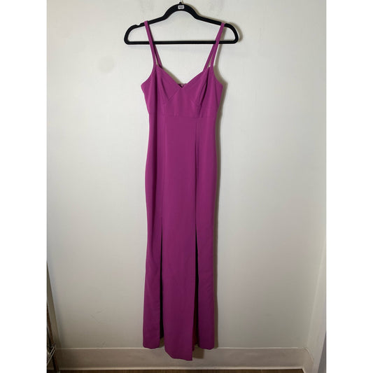 Likley Purple Double Front Slit Floor Length Gown Sz 0