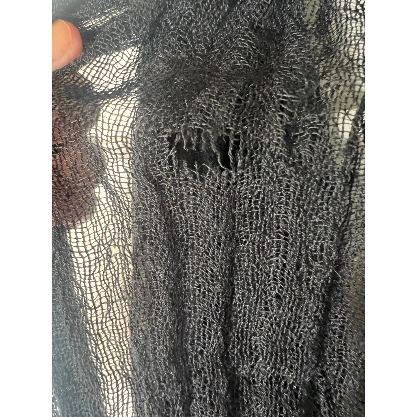 Black and Silver Metallic Scarf