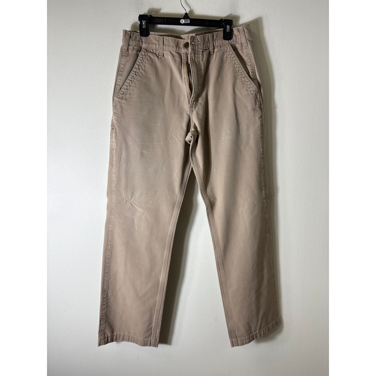 Mens Carhartt Khaki Hiking Pants Sz 34x34