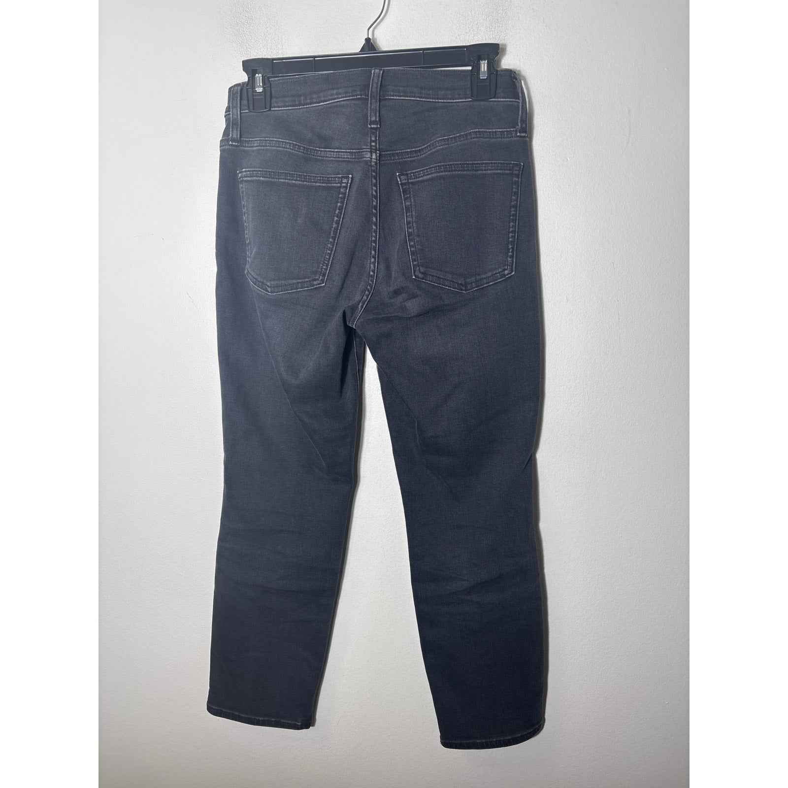 J. Crew 9" Vintage Slim Straight Black Denim Sz 26P