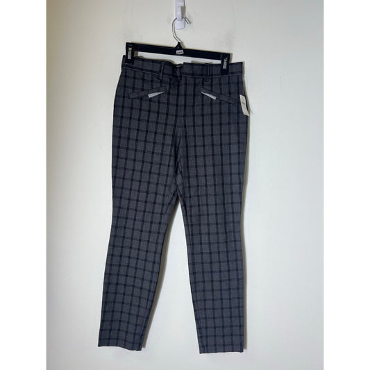 NWT Gap Gray Plaid Skinny Ankle Pants Sz 2