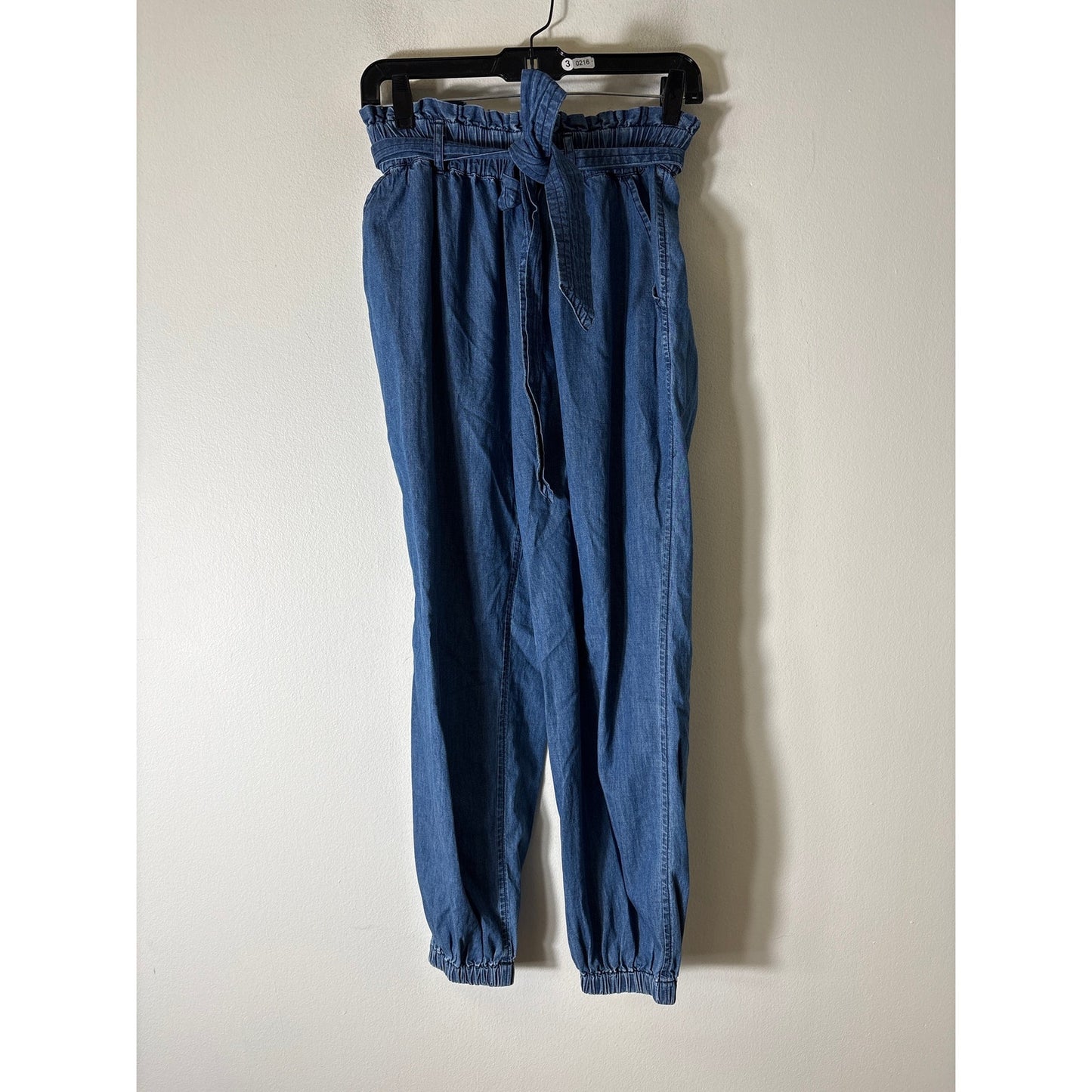 Cleobella Elastic Tie Waist Chambray Pants Sz XS