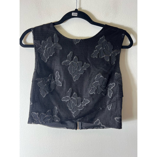 Ali and Jay Black Lace Top Sz S