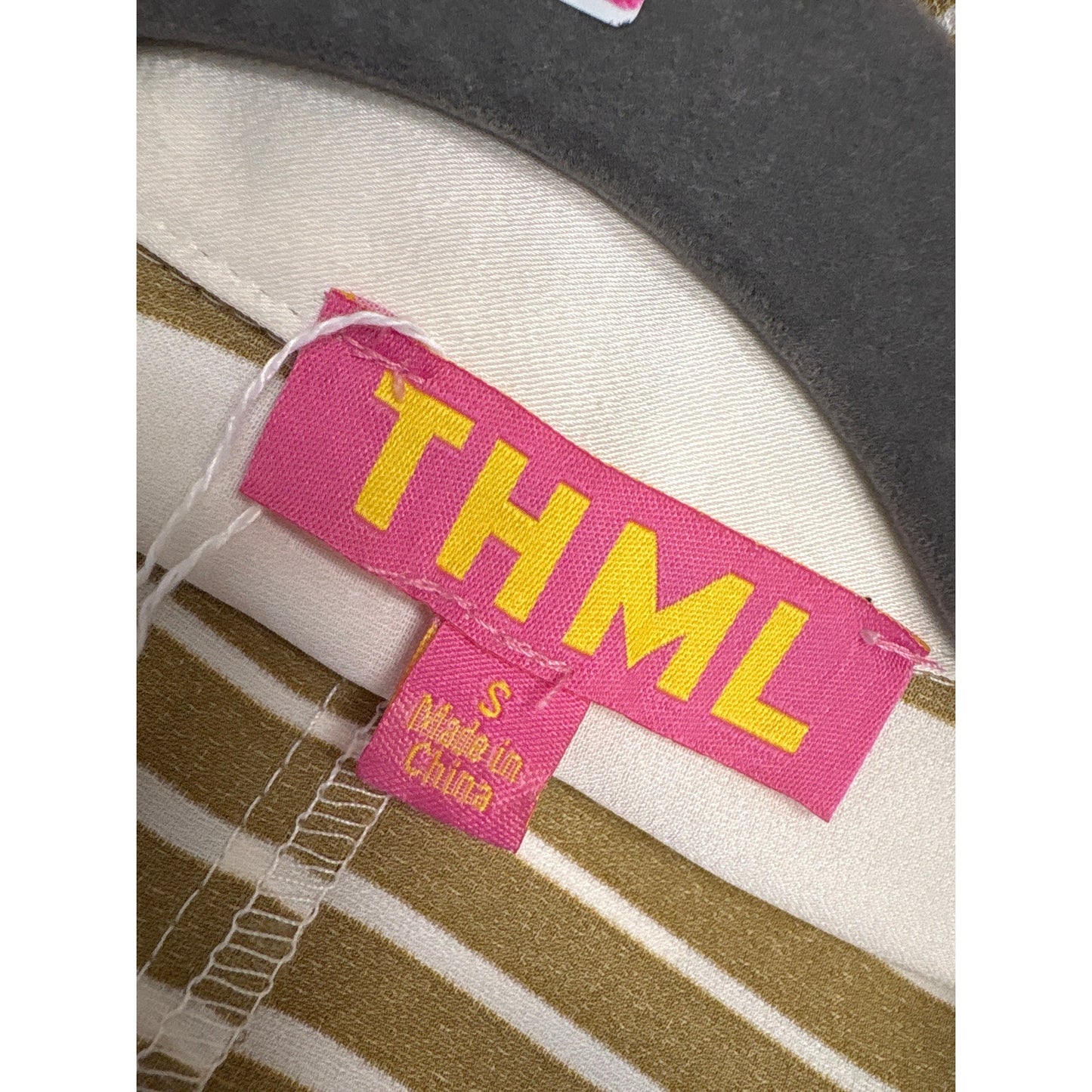 THML Off White Long Sleeve Above the Kne Faux Wrap Dress Sz S