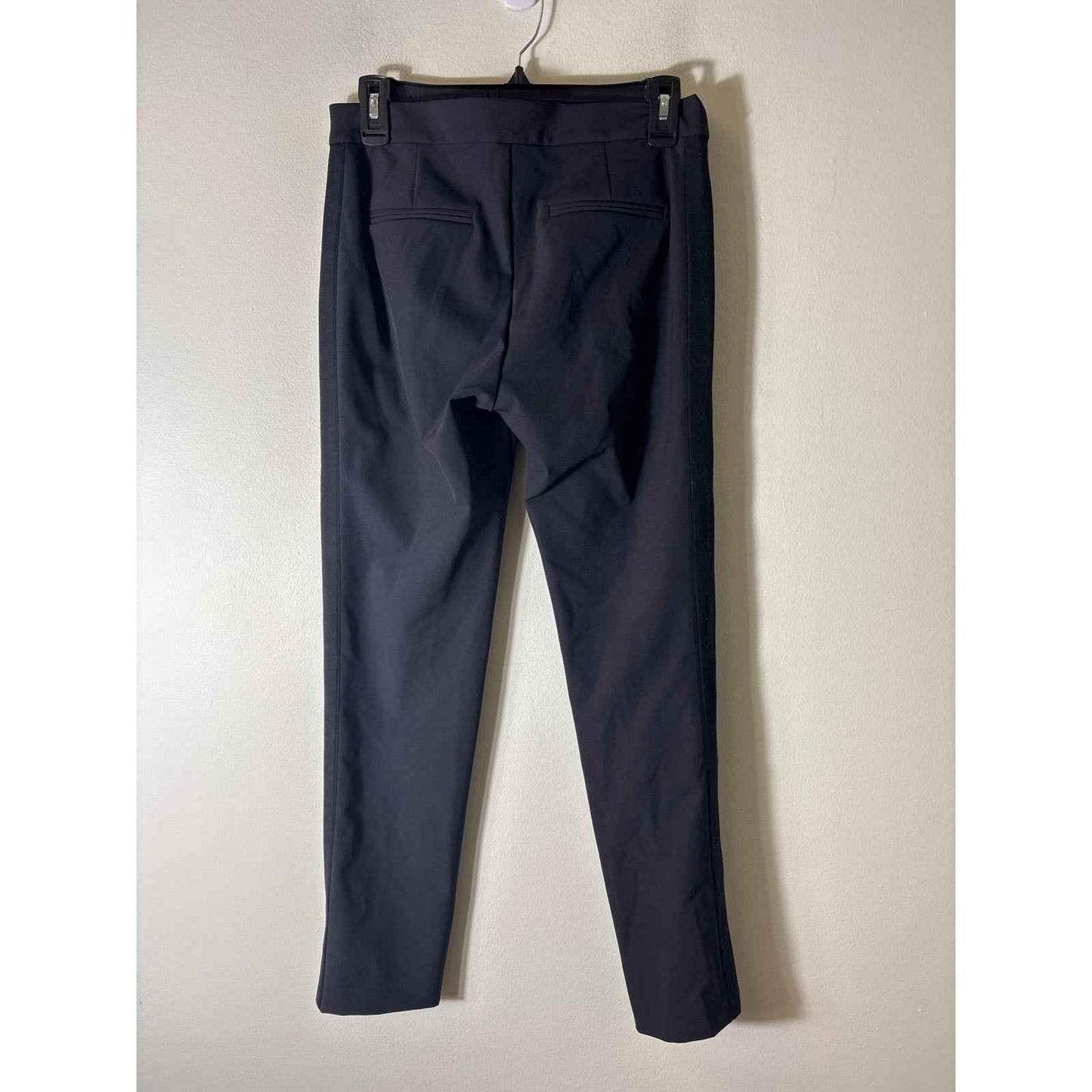 Rebecca Taylor Black with Silver Pocket Zippers Pants Sz 6