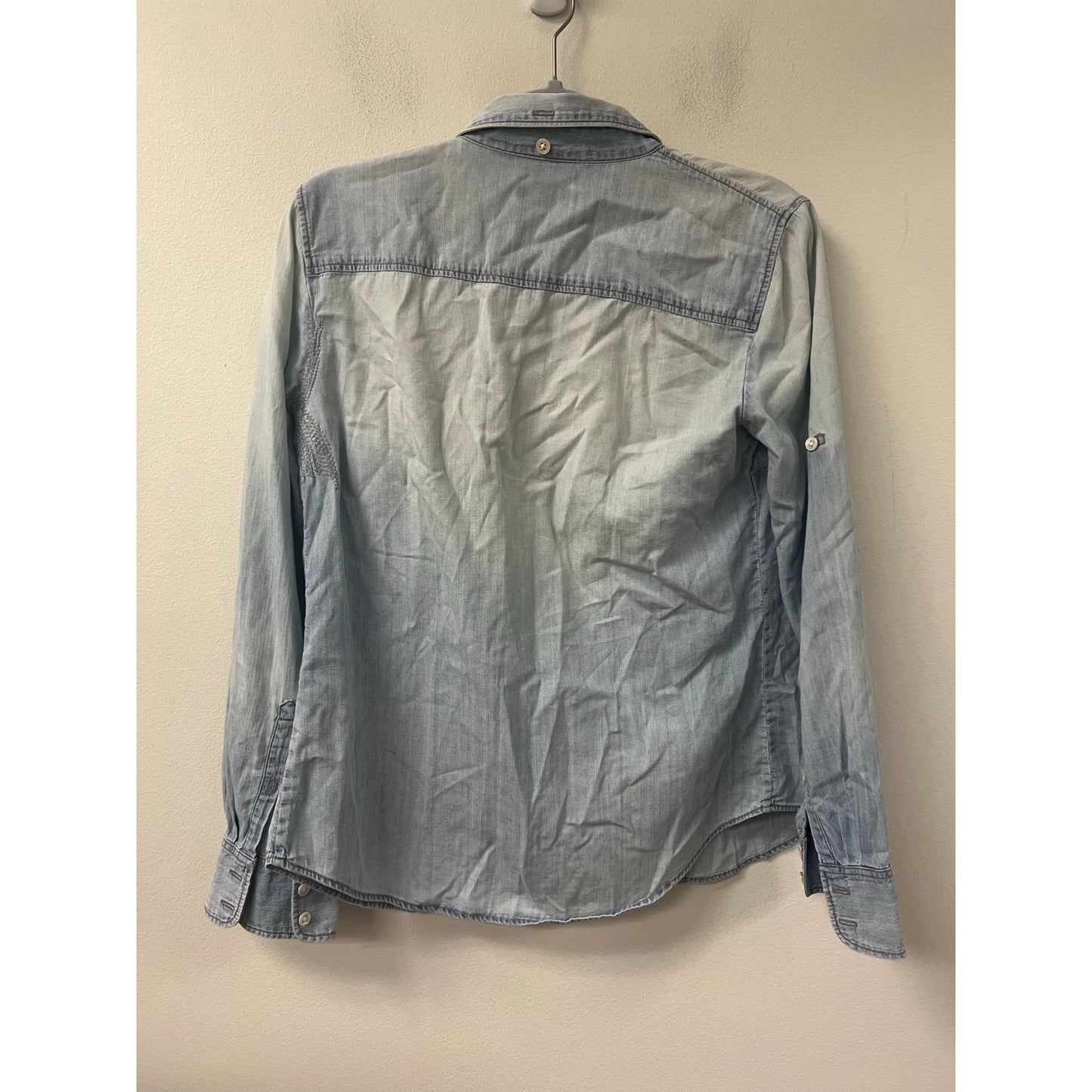 J . Crew Blue Long Sleeve Button Down Shirt Sz 2