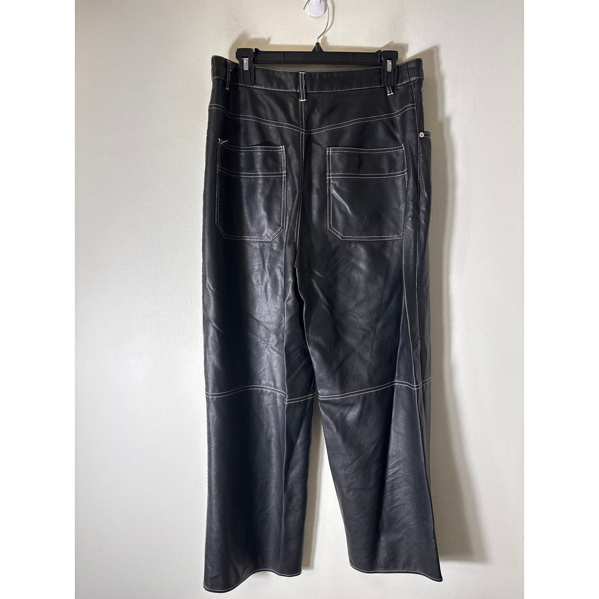 We The Free Black Faux Leather Jeans Style Pants sz 14