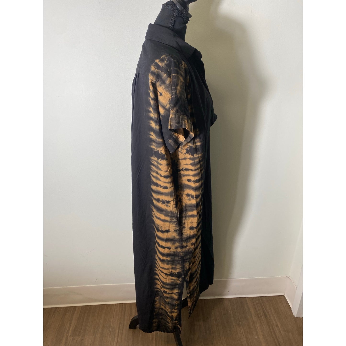 Cali by Cali Dreaming Cotton maxi Dress in Black/Brown Sz XS