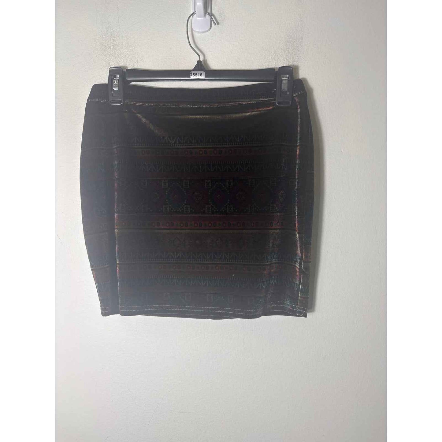 TCEC Jewel Toned Velour Mini Skirt Sz M