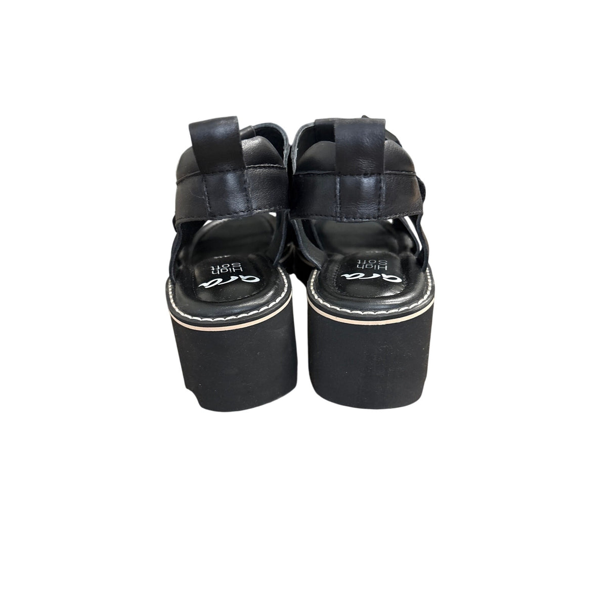 Ara Black Chunky Strappy Sandals Sz 8