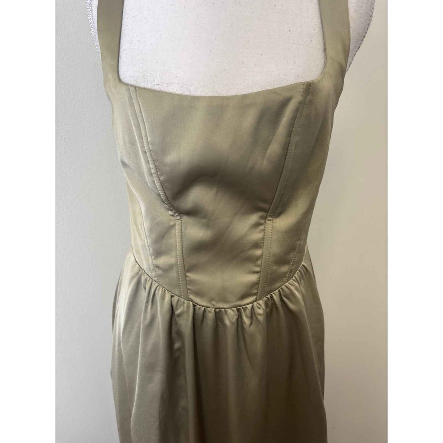 Mumu Sage Coresett Maxi Dress Sz L