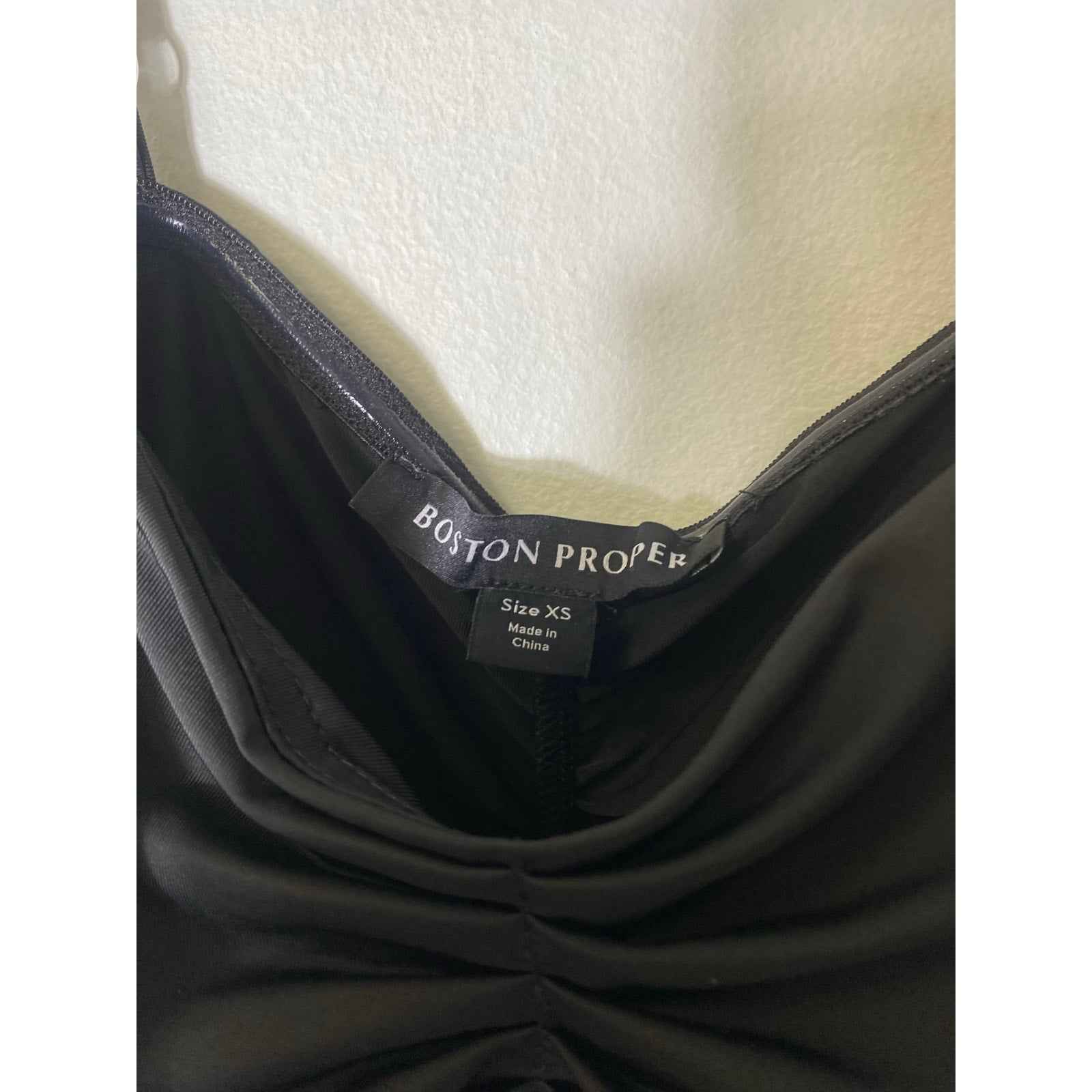 Boston Proper Black Ruched Tankini Sz XS