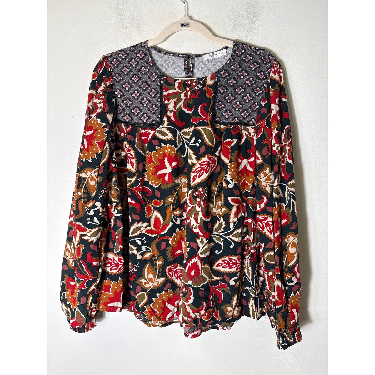 Avara Mulitcolor Mixed Print Long Sleeve Shirt Sz L