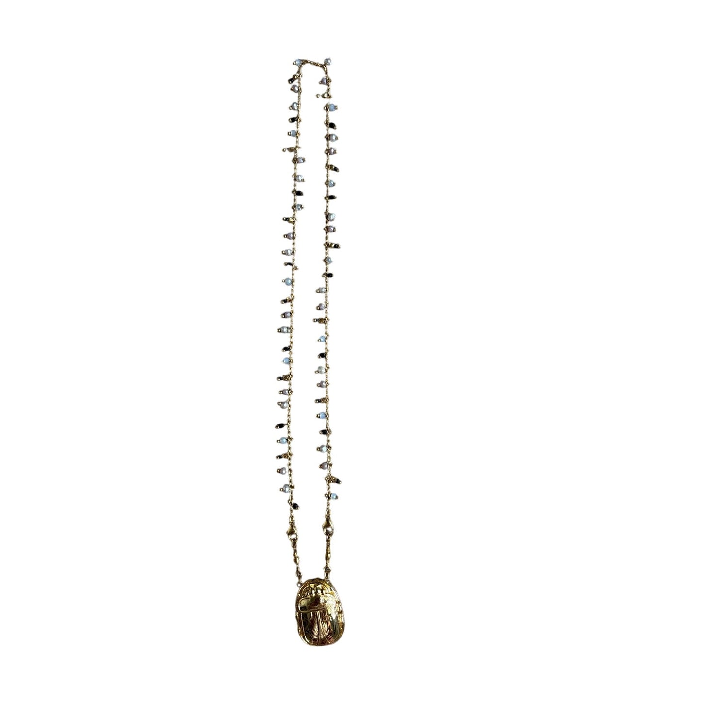 NIB Gas Bijoux Beaded Beetle Necklace