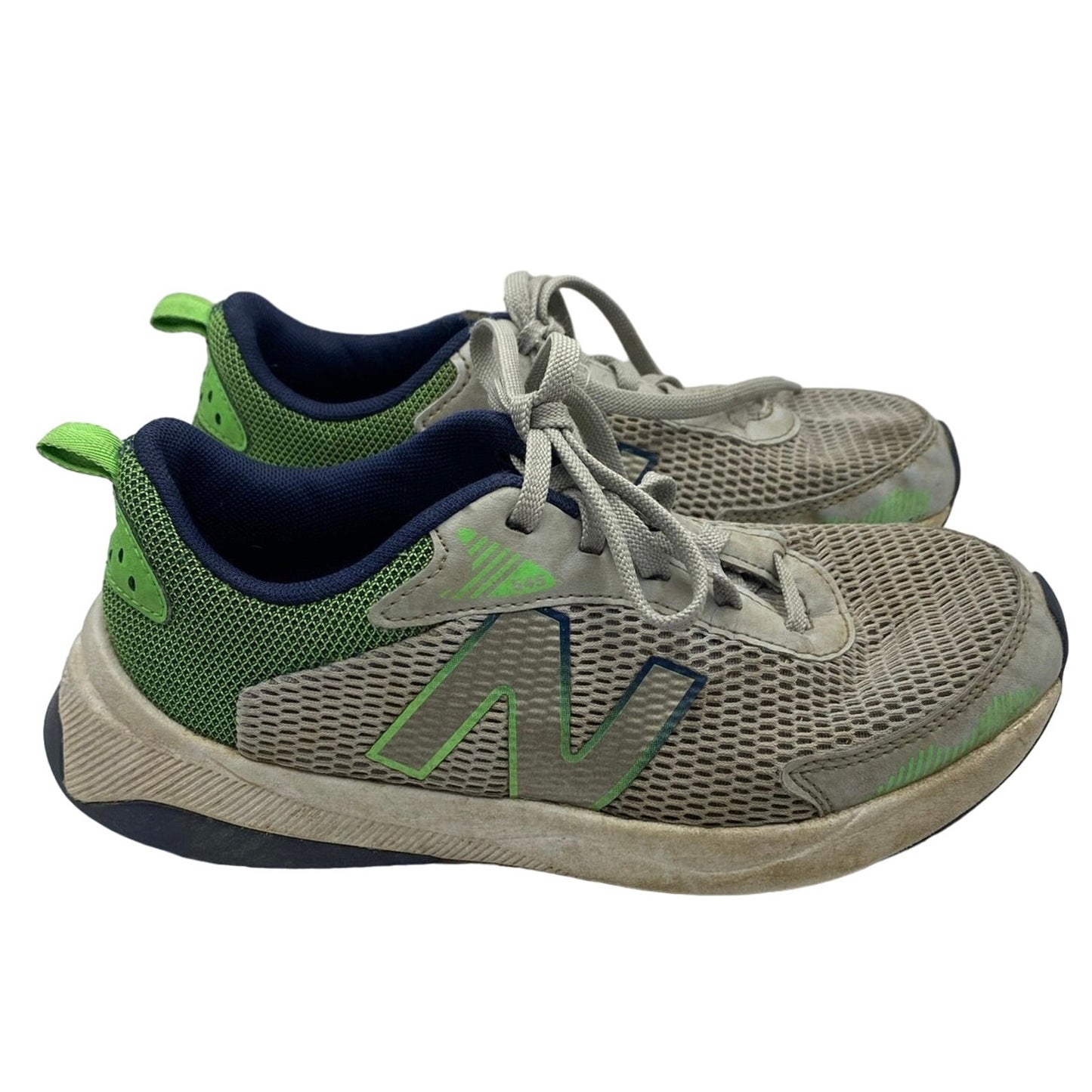 Kids New Balance Grey and Green Tennis Shoes Sz 4.5