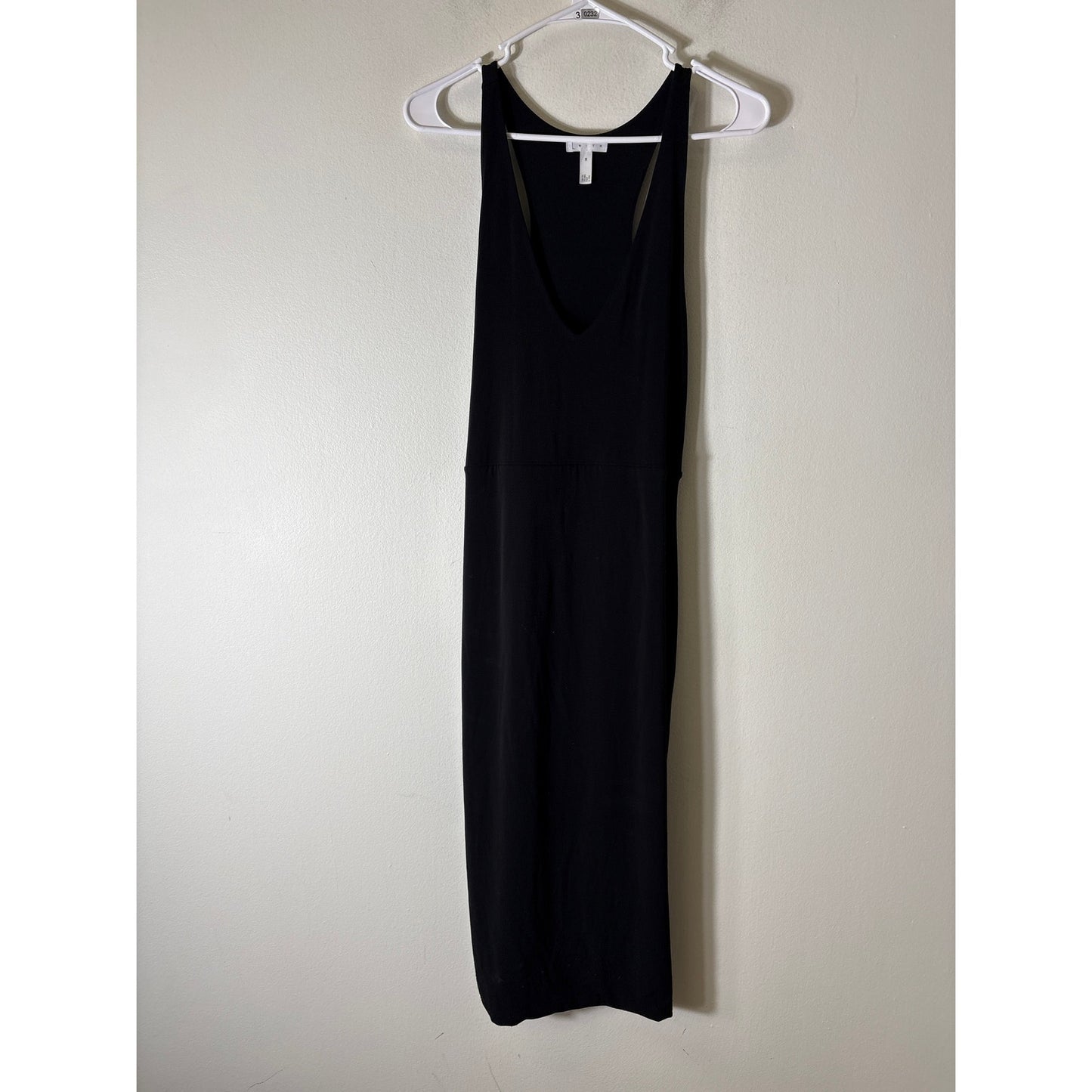 Leith Black Soft Tee Midi Dress Sz M