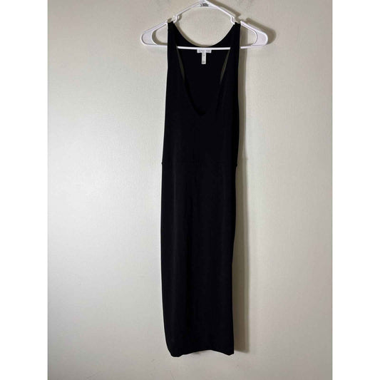 Leith Black Soft Tee Midi Dress Sz M
