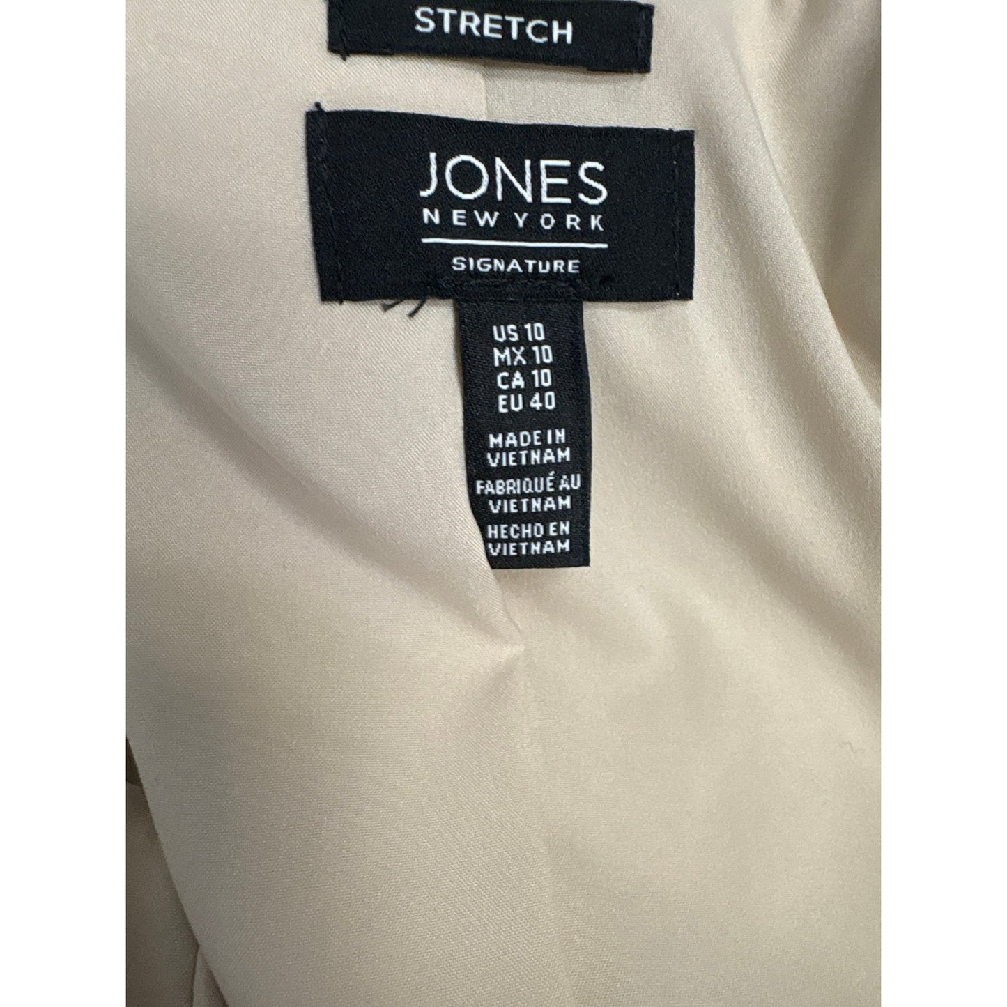 Jones New York Oyster Two Piece Pant Suit Sz 10