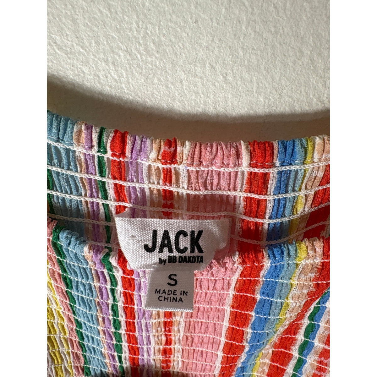 JACK by BB Dakota Multicolor Stripe Smocked Maxi Dress Sz S