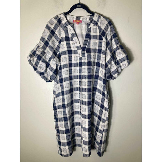 THML Blue and White Check Dress Sz S