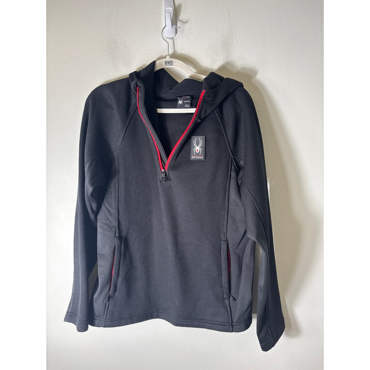 Mens Spyder Hooded Fleece Pullover Sz M