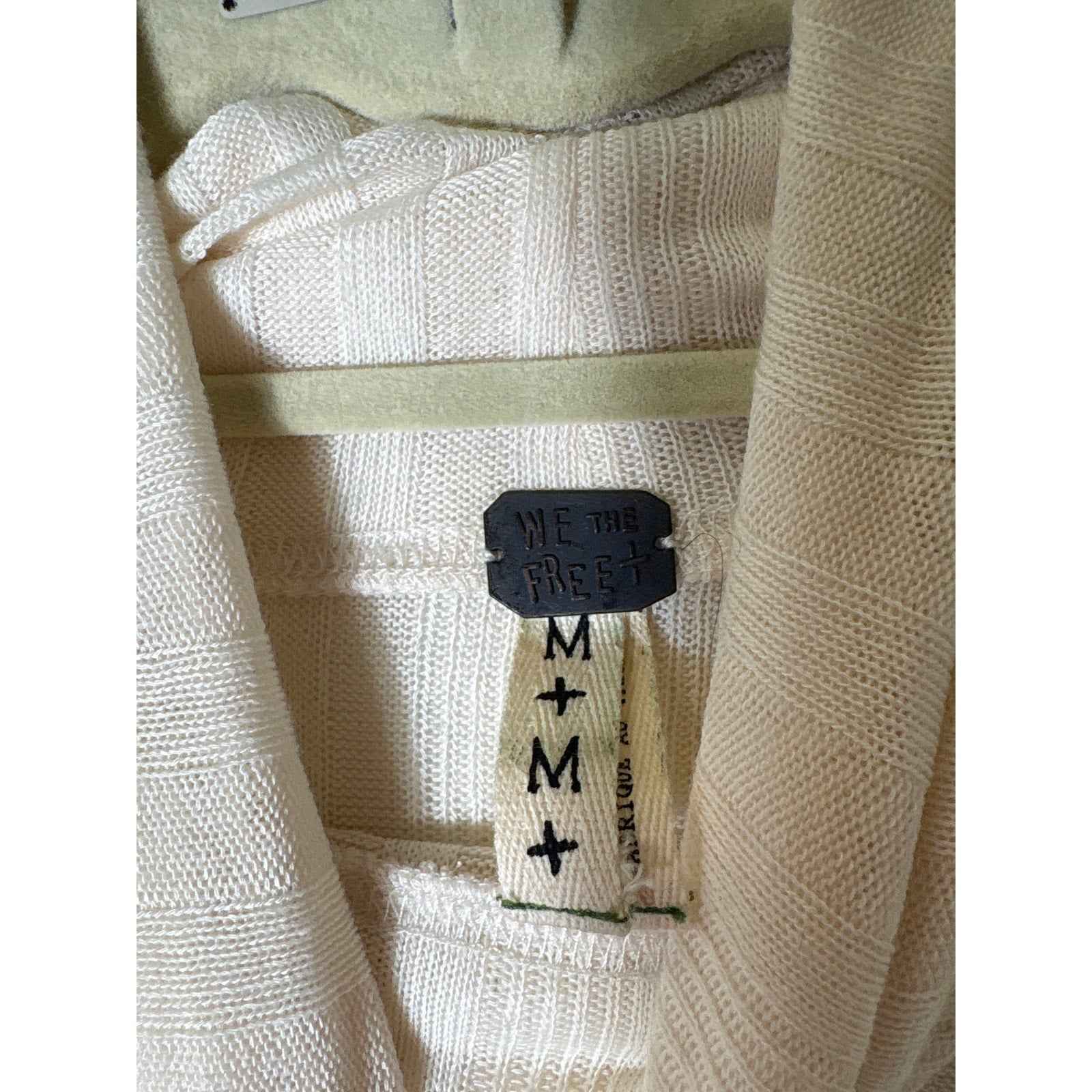 We The Free Off White Long Sleeve Turtle Neck Mini Dress Sz M