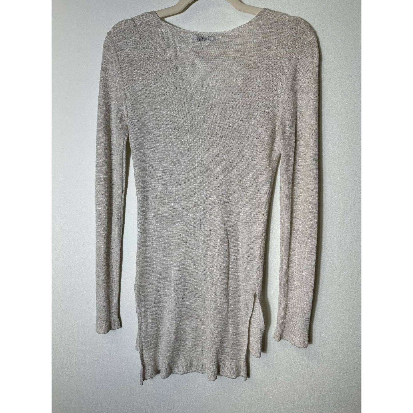 Dex Beige Lightweight Tunic Sweater Sz S
