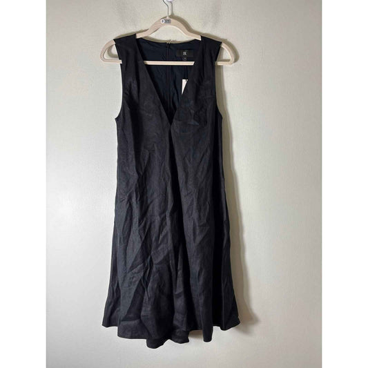 NWT Banana Republe BR Black V Neck Swing Dress Sz S Tall