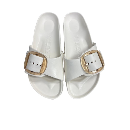 Birkenstock White One Buckle Rubber Sandal Sz 36