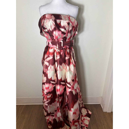Sachin &n Babi Brielle Strapless Belted Gown Sz 12
