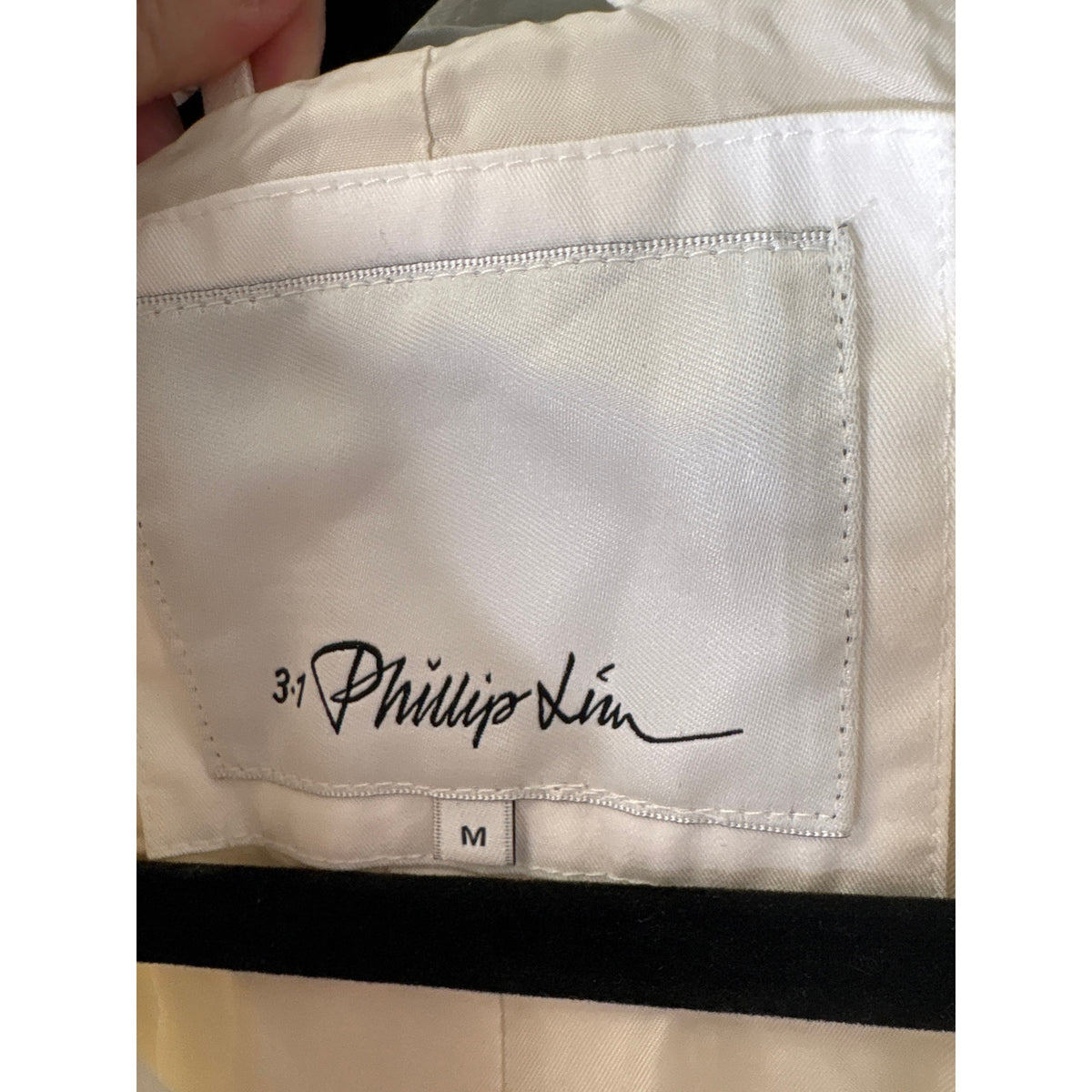 3.1 Phillip Lim Off White Cotton Long Sleeve Bubble Jacket Sz M