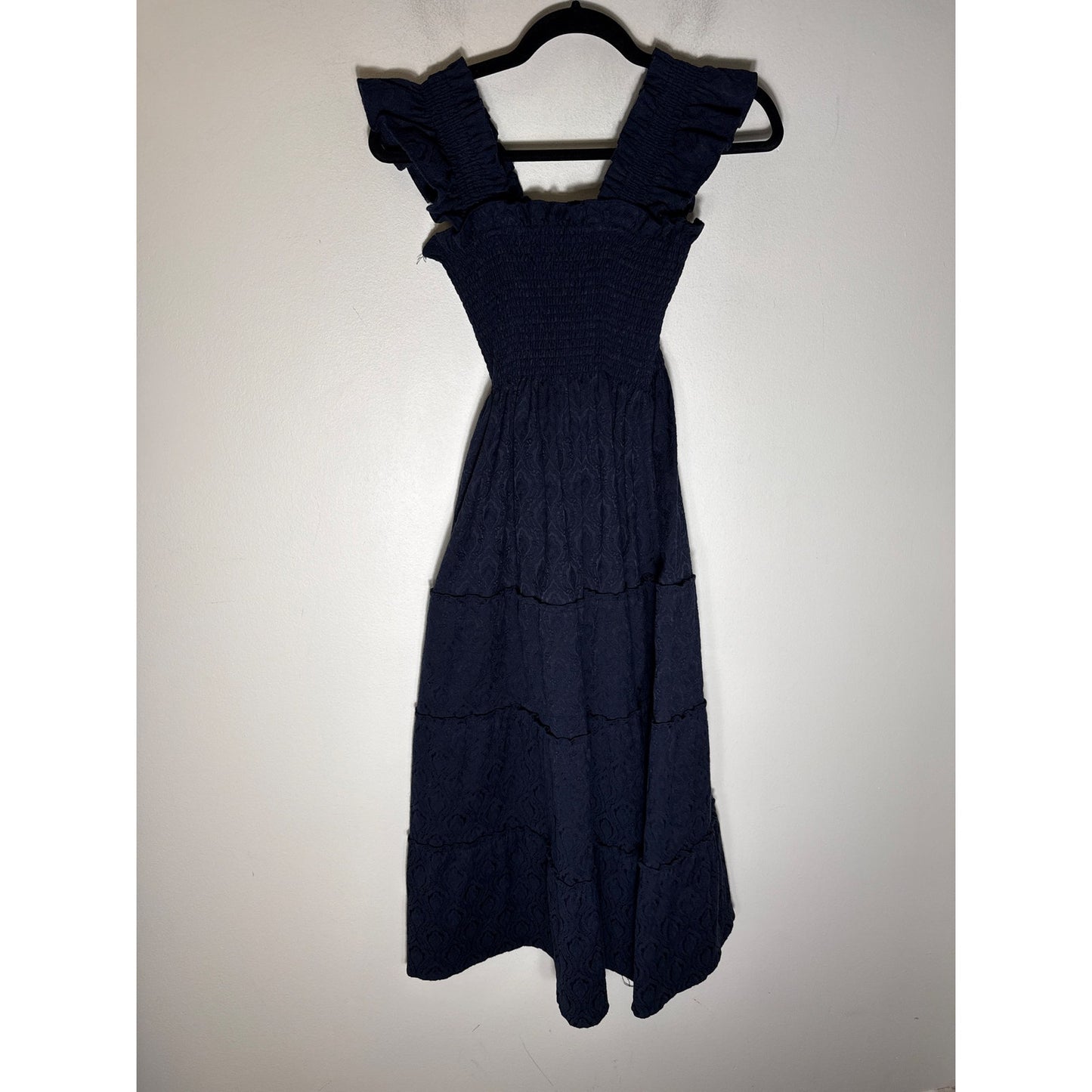 Hill House The Nap Dress Navy Flutter Sleeve Maxi Dress Sz XS
