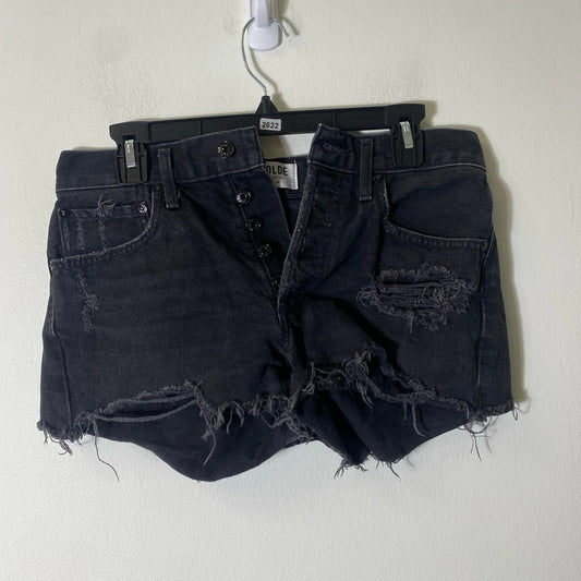 Agolde Los Angeles Black Denim Cut Offs Sz 26