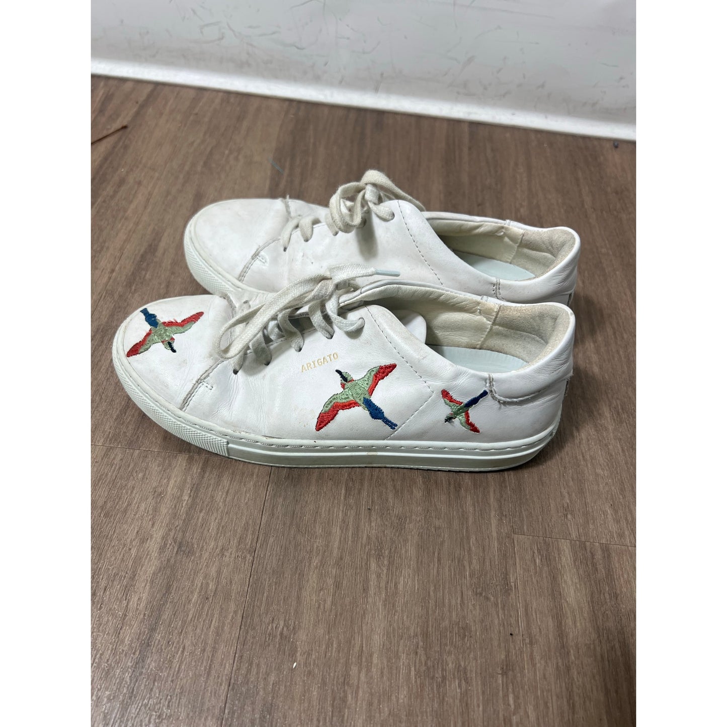 Axel Arigato White Leather Bird Shoes Sz 34 (4/4.5)