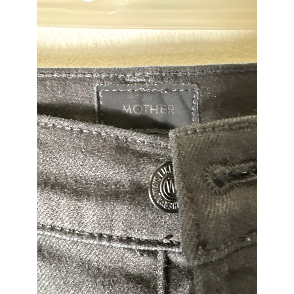 Mother Black The Tomcat Ankle Button Fly Denim Sz 26